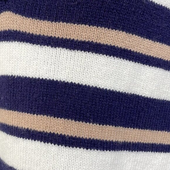 Lucky Brand Pullover Sweater NWT Striped V-Neck Blue White Size Medium M - Picture 9 of 14